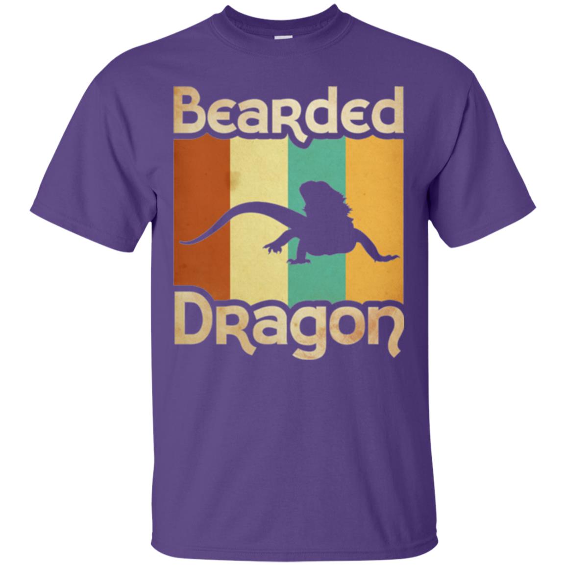Vintage Retro Bearded Dragon T-shirt Purple