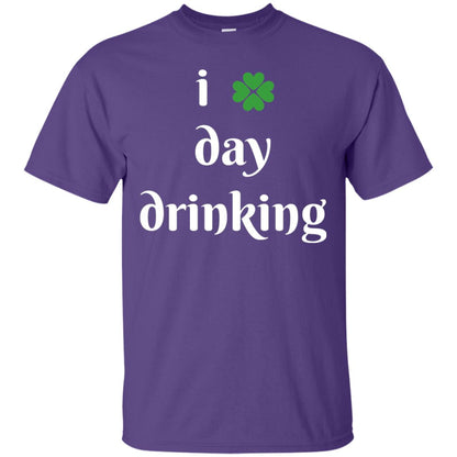 I Day Drinking Funny St Patricks Day T-shirt Purple