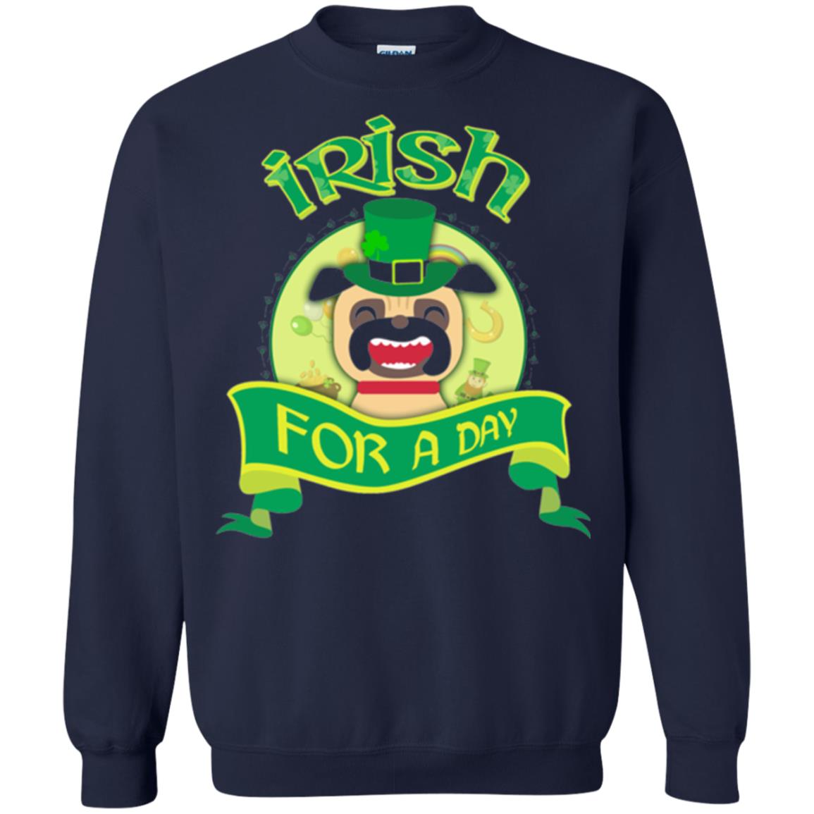 Saint Patrick_s Day T-shirt Amazing I_m Irish Pug Navy