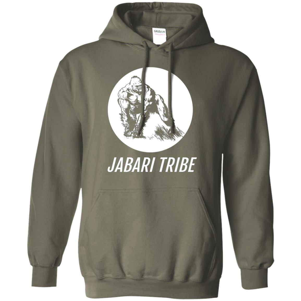 Jabari Tribe White Gorilla T-shirt Military Green
