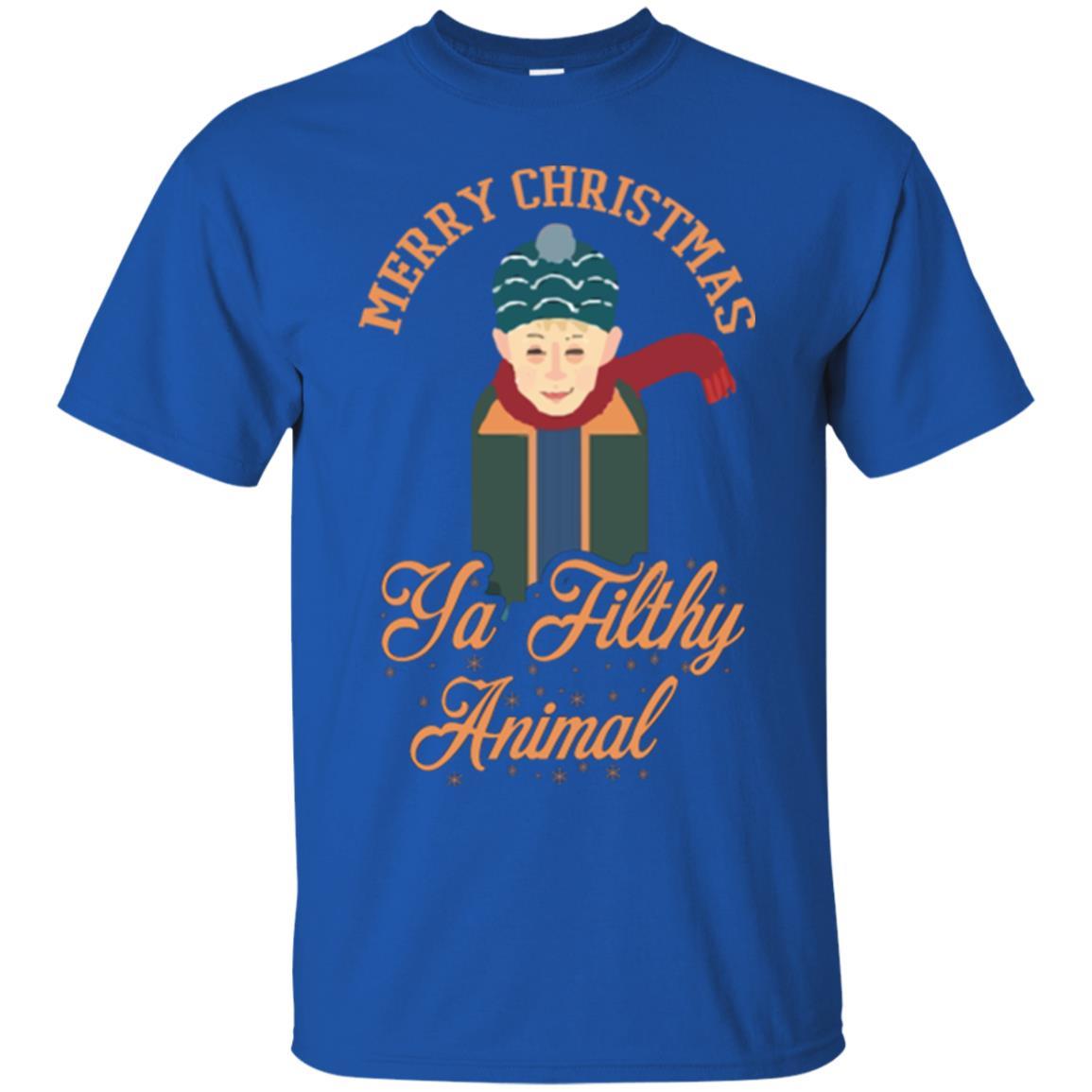 Christmas T-shirt Merry Christmas Ya Filthy Animal Royal