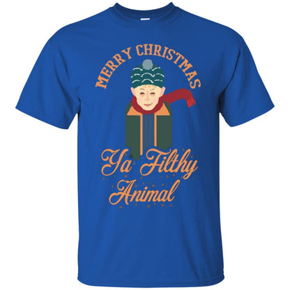 Christmas T-shirt Merry Christmas Ya Filthy Animal Royal