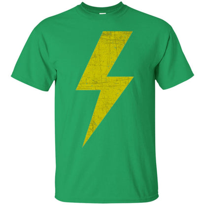 Retro Distressed Yellow Lighting Bolt T Shirt Irish Green