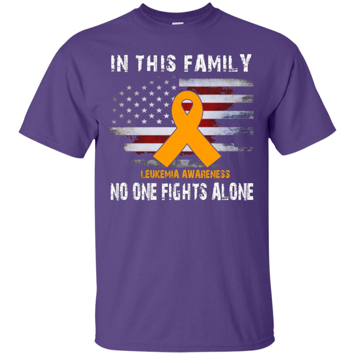 Leukemia Awareness No One Fights Alone Shirt Purple