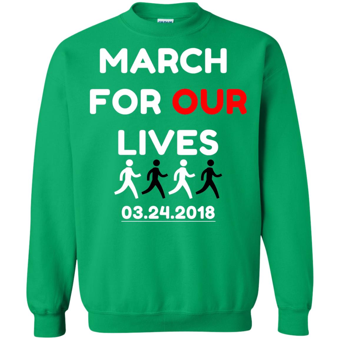 March For Our Lives Gun Control T-shirt Irish Green