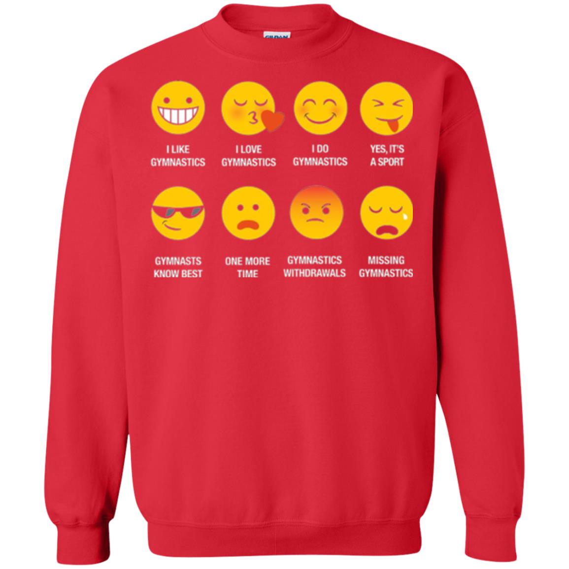 Gymnastic Lovers T-shirt Emoji Red