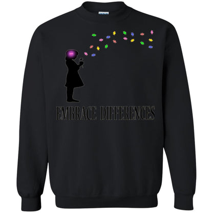 Embrace Differences Shirt Proud Autism Awareness T-shirt Black