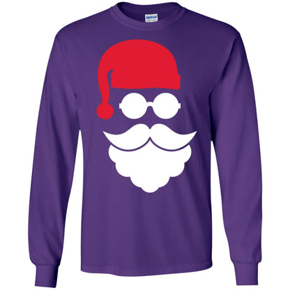 Christmas Shirt Santa Claus Face Purple