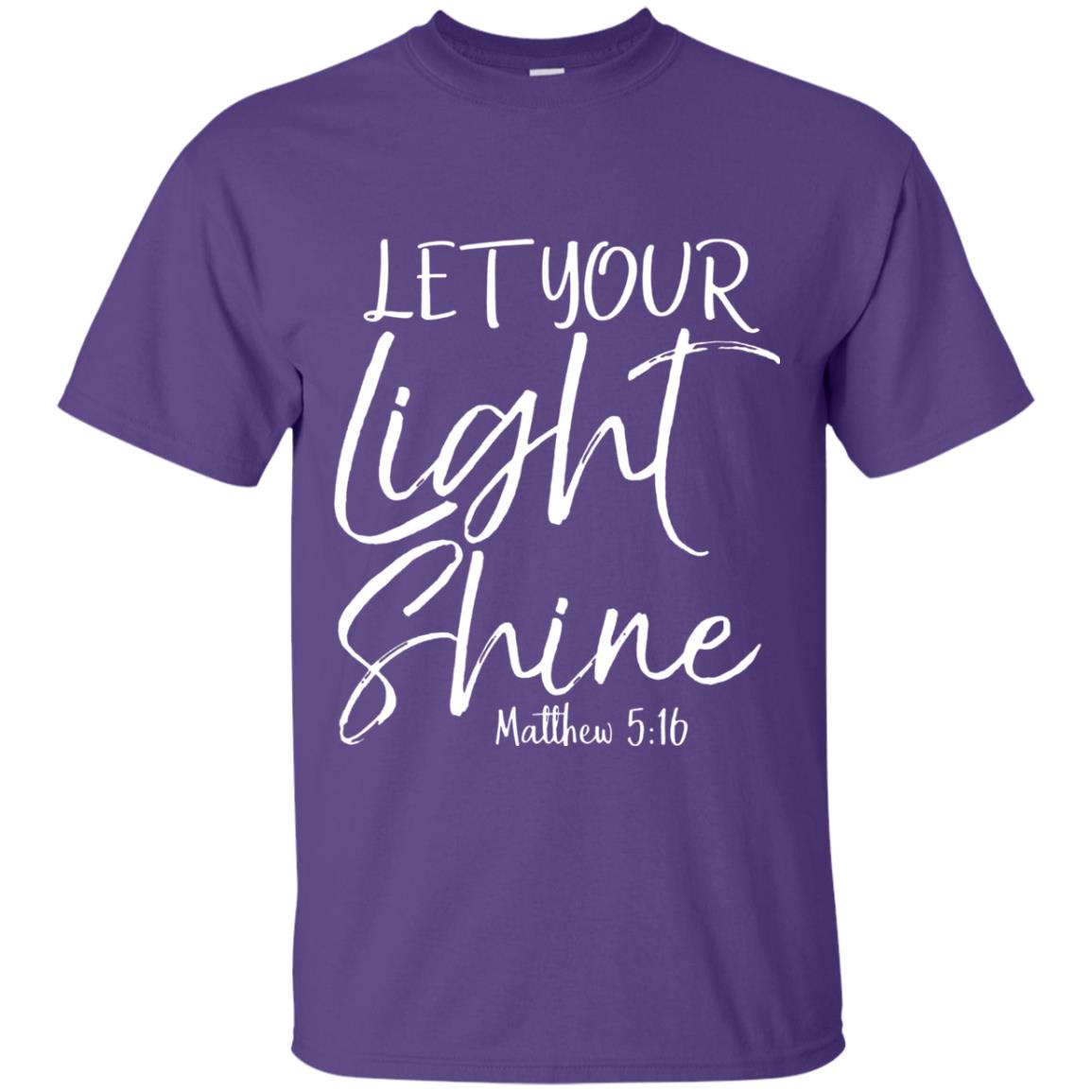 Let Your Light Shine Shirt Vintage Bold Cool Christian T-shirt Purple