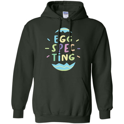 Eggspecting Funny Pregnancy Pregnant Easter Shirt Forest Green