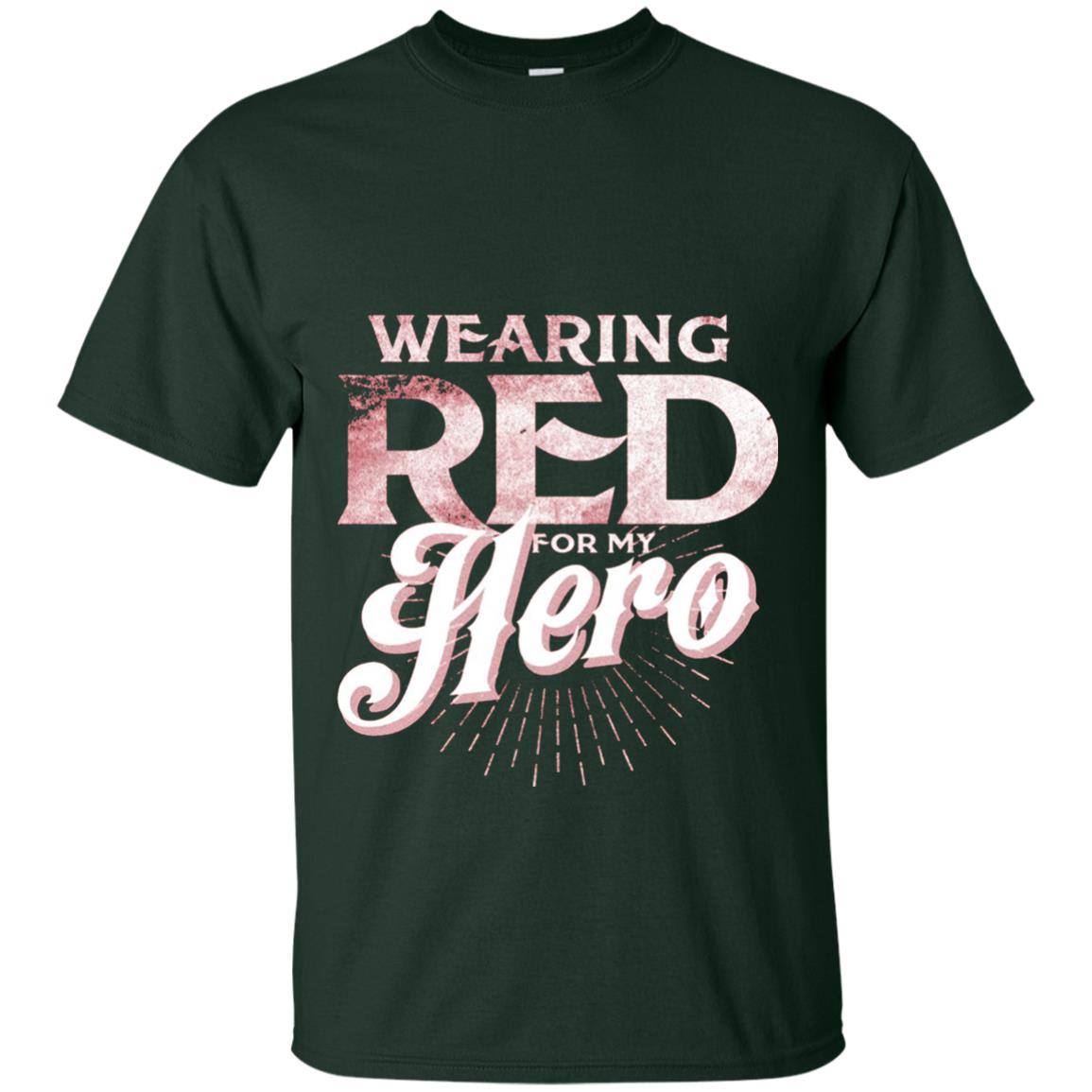 Wearing Red For My Hero Proud Us Army Shirt Forest