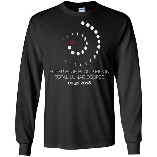 Super Blue Blood Moon Total Lunar Eclipse 2018 T-shirt Black