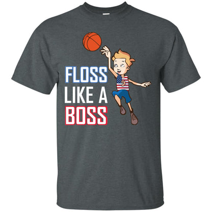 Floss Like A Boss Shirt For Basketball Players Dark Heather