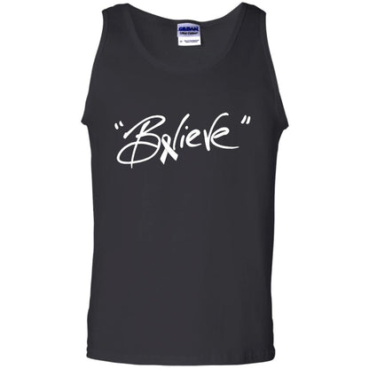 Lung Cancer Awareness Shirt Clear Ribbon Believe Black