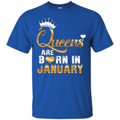 Birthday T-shirt Queens Are Born Iin January Royal