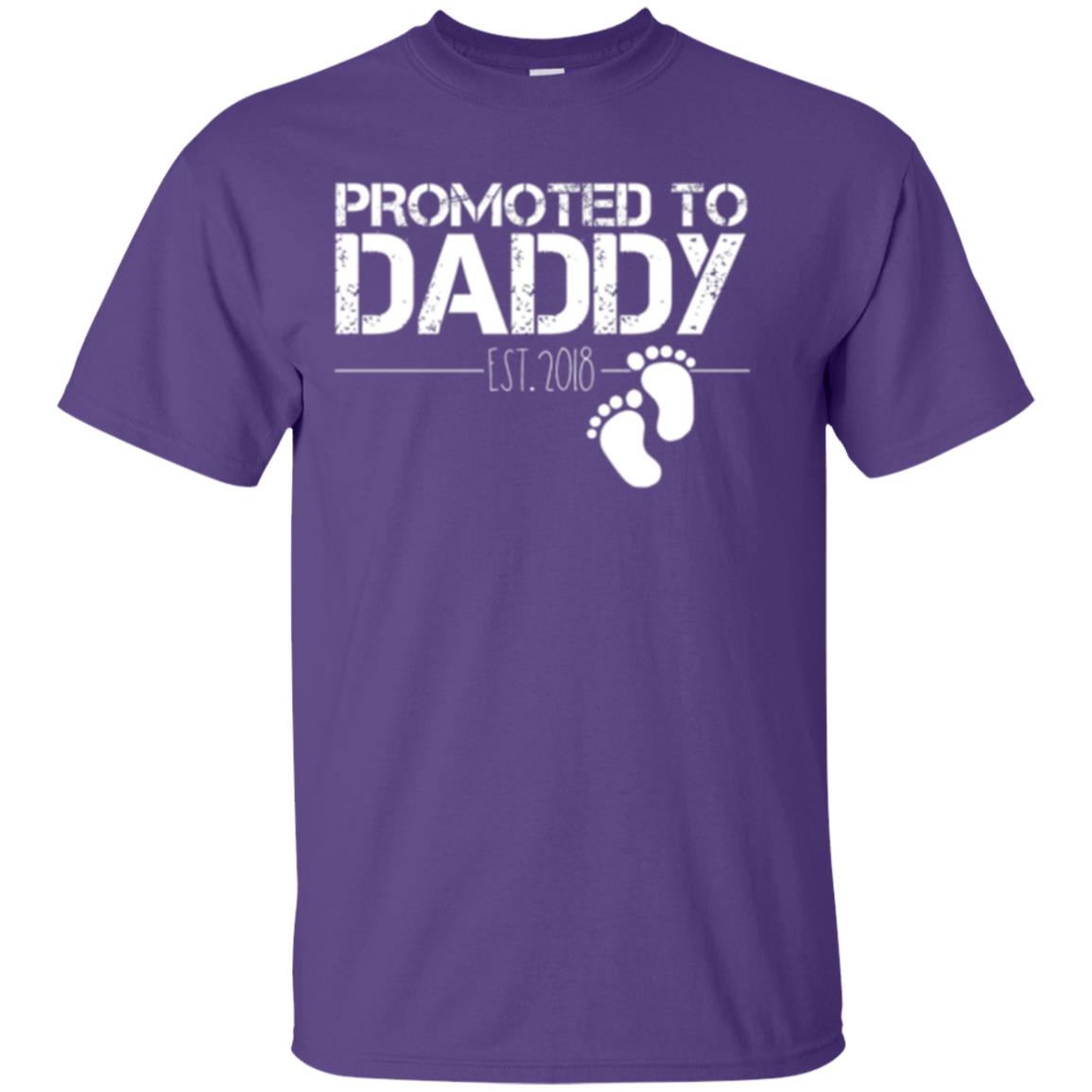 Promoted To Daddy Est 2018 New Daddy T-shirt Purple