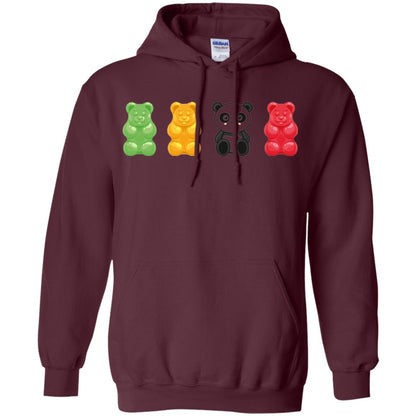 Bear Lover T-shirt Cute Panda Candy Bear Maroon