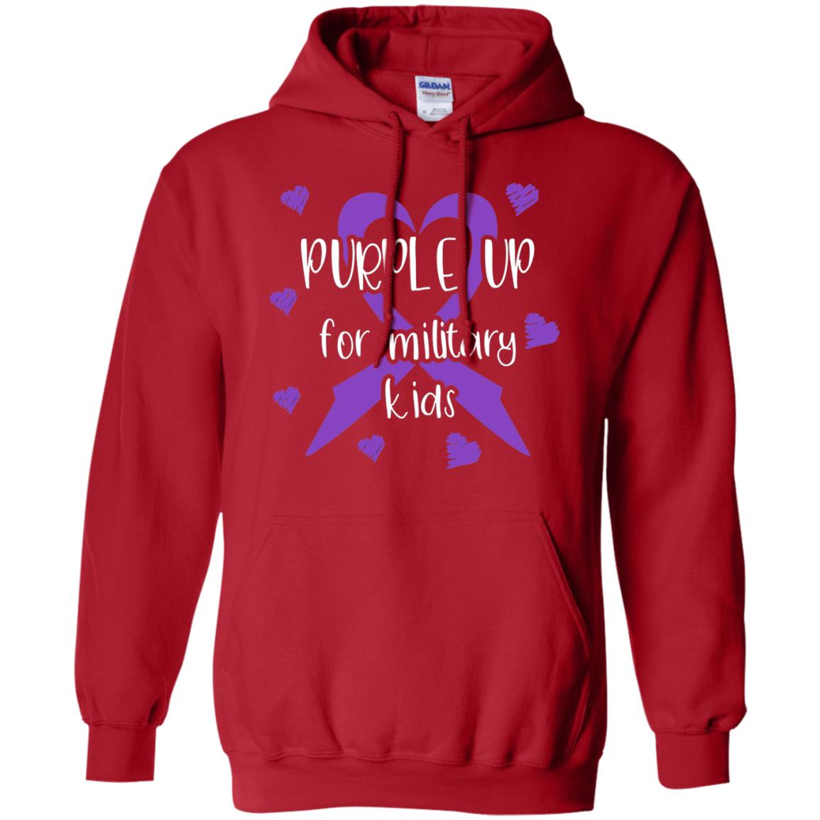 Purple Up For Military Kids Shirt Red