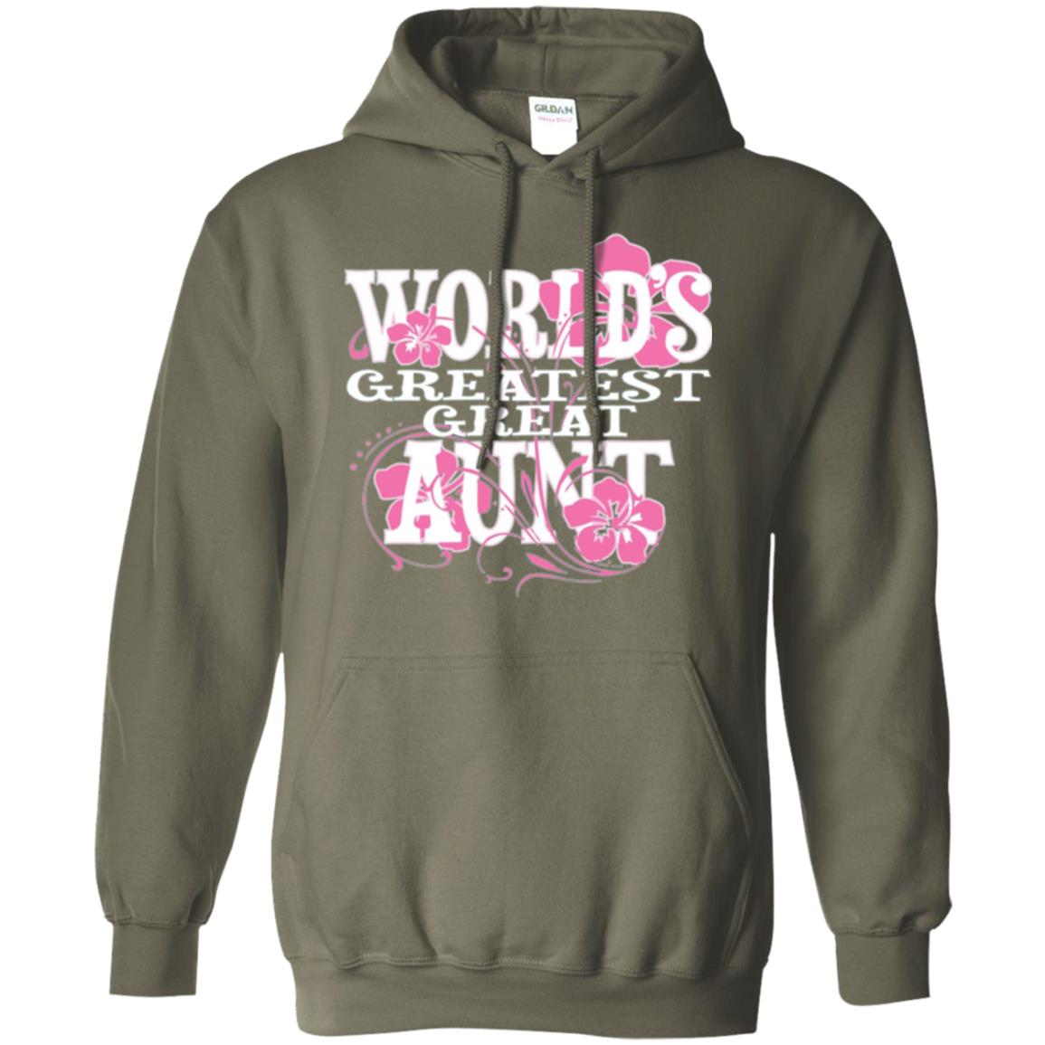 Aunt T-shirt World_s Greatest Great Aunt Military Green