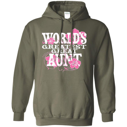 Aunt T-shirt World_s Greatest Great Aunt Military Green