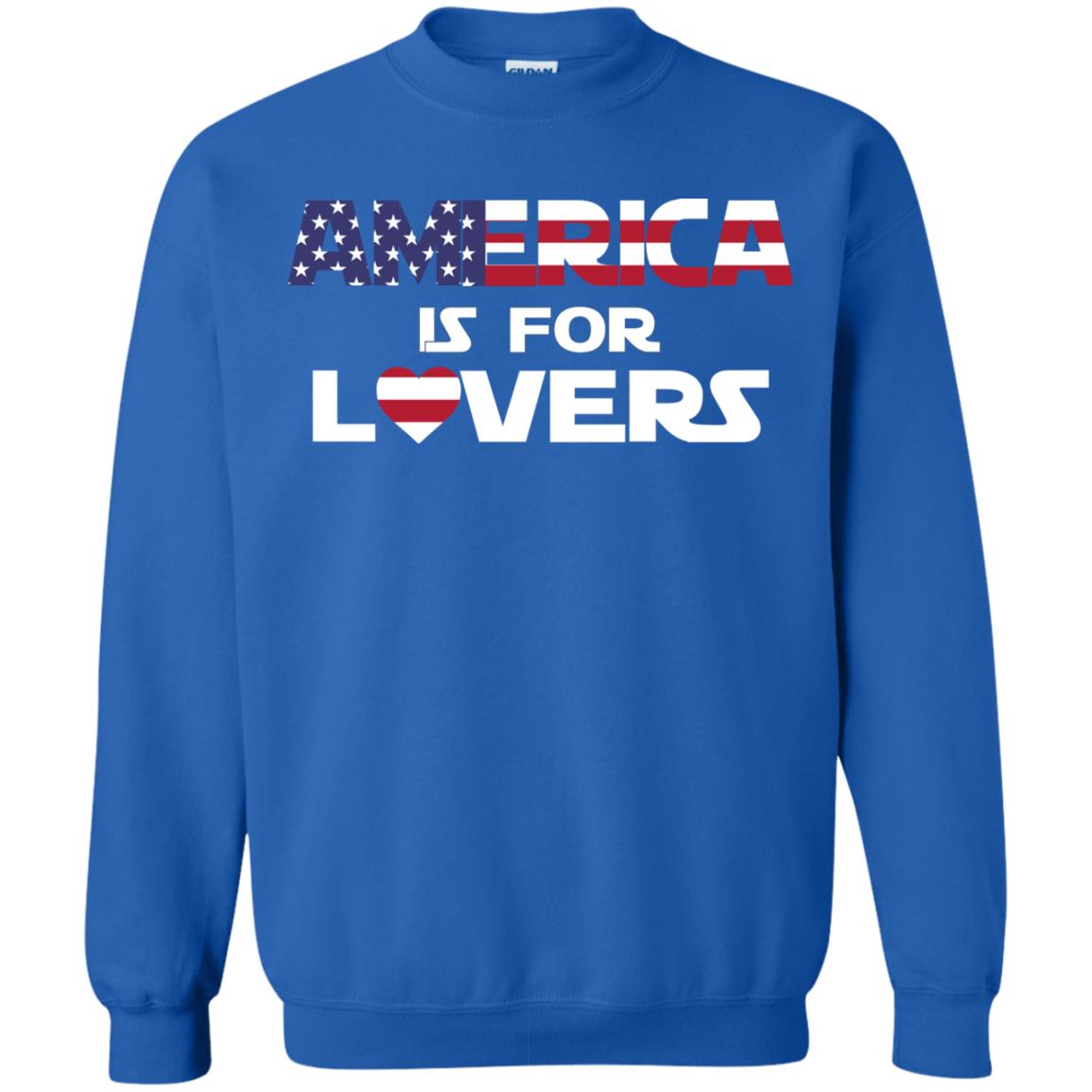 America Is For Lovers Flag Of United States Shirt Royal