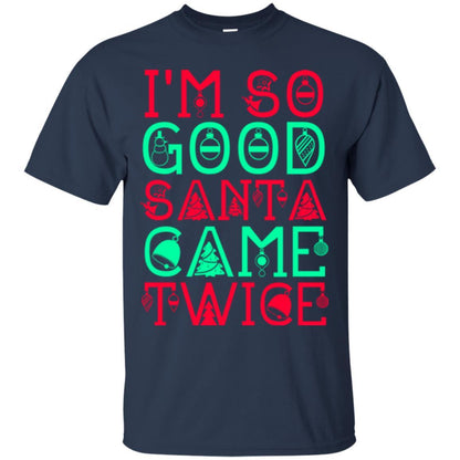 Christmas T-shirt I'm So Good Santa Cam Twice Navy