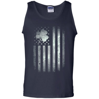 Vintage Irish American Shamrock Flag St Patricks Day T-shirt Navy