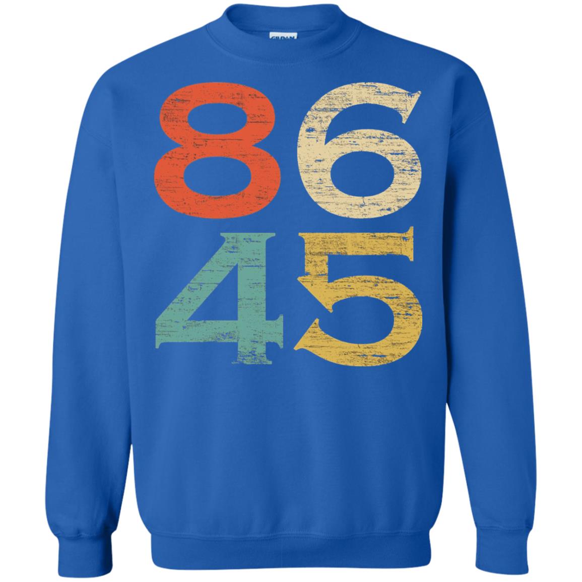 Classic Vintage Style 86 45 Anti Trump T-shirt Royal