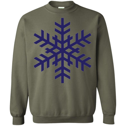 Christmas T-shirt Navy Blue Snowflake T-shirt Military Green