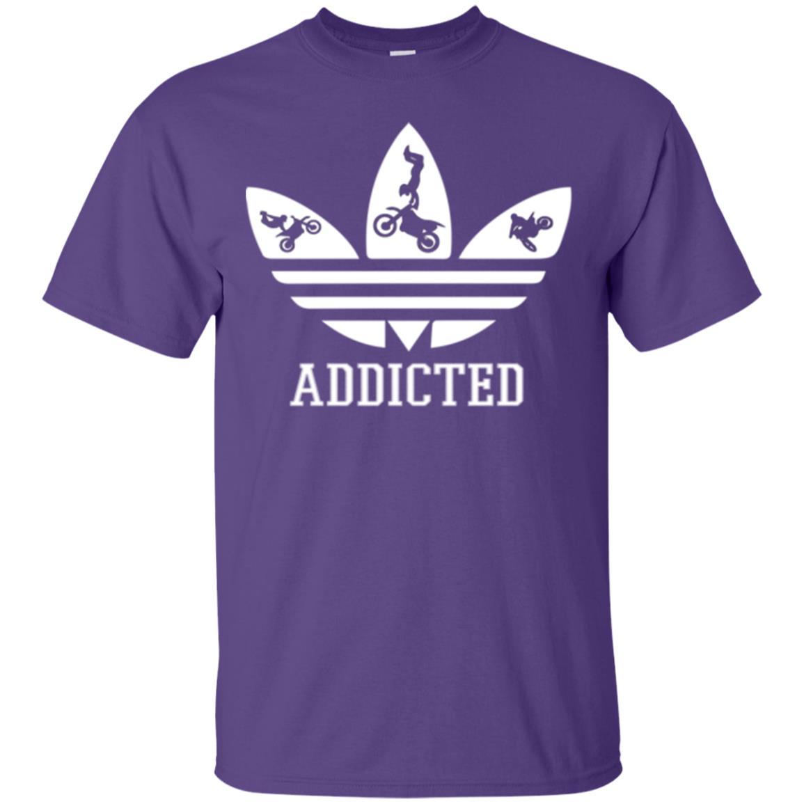 Motocross T-shirt Addicted Dirt Bike Purple