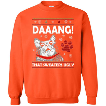 Christmas Cat T-shirt Daaang That Sweaters Ugly Orange