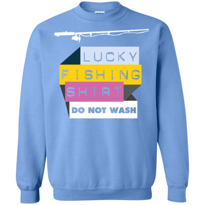 Fisherman T-shirt Lucky Fishing Shirt Do Not Wash Carolina Blue