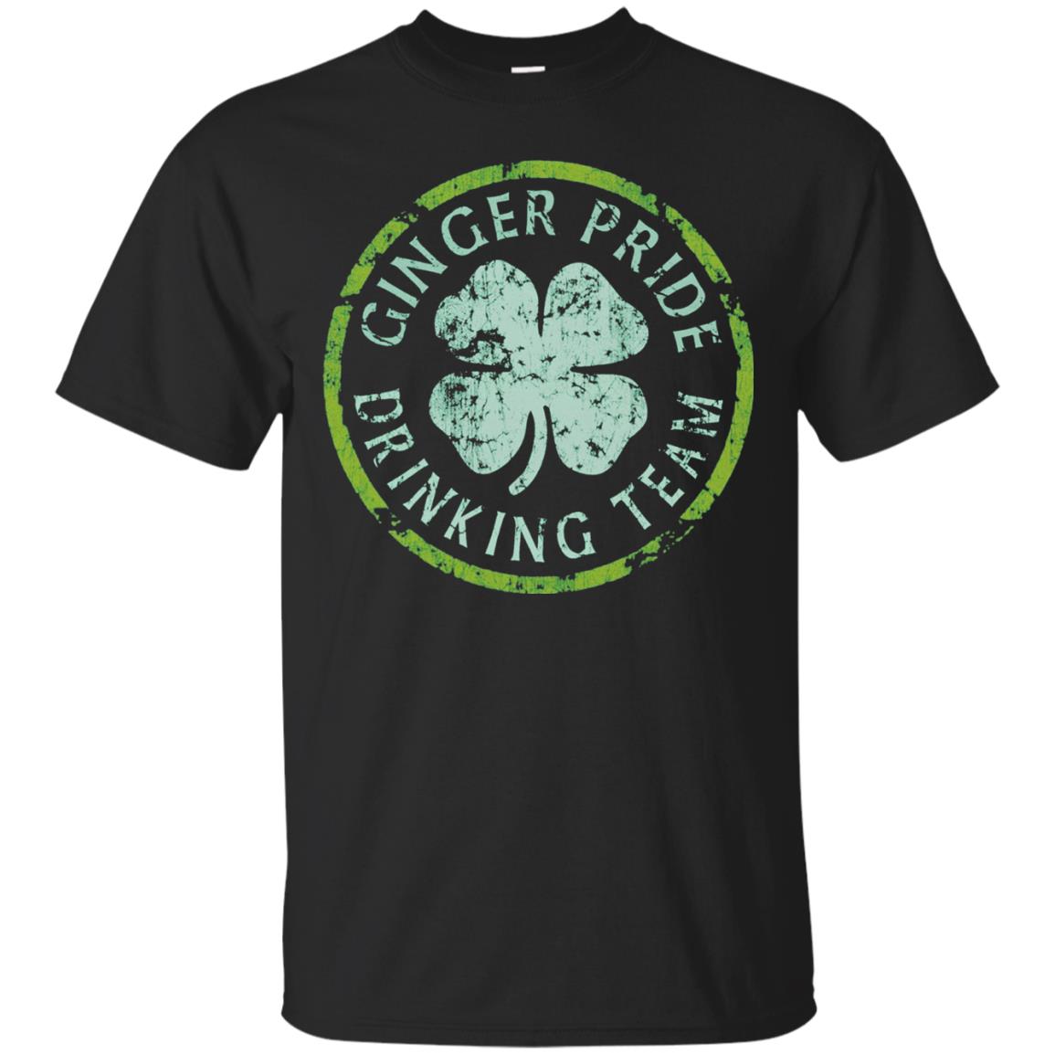 Funny Ginger Pride Drinking Team Irish T-shirt Black