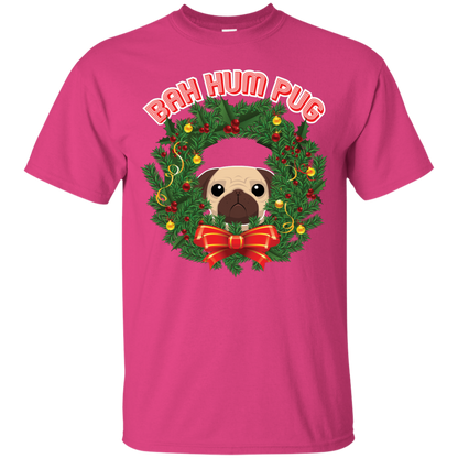 Christmas T-Shirt Bah Hum Pug Heliconia