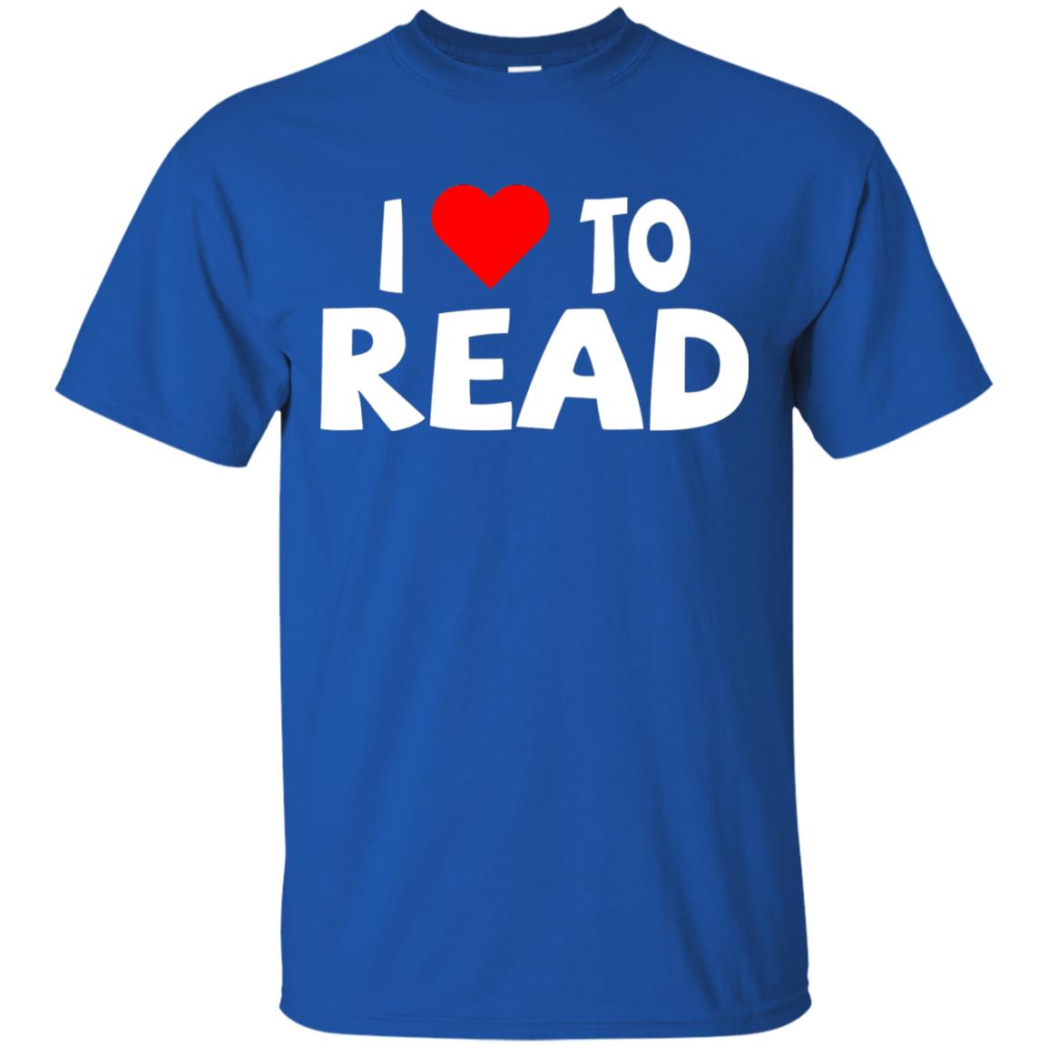 I Love To Read Heart Reader T-shirt Royal