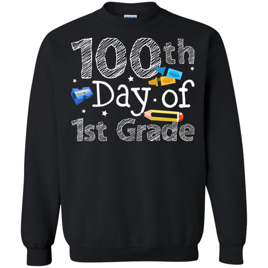 Kindergarten T-shirt 100th Day Of 1st Grade Black
