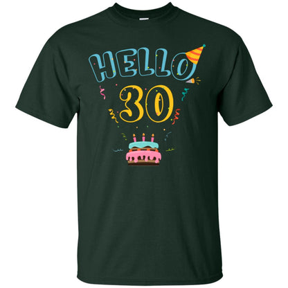 Hello 30 Thirty Years Old 30th 1988s Birthday Gift Shirt Forest