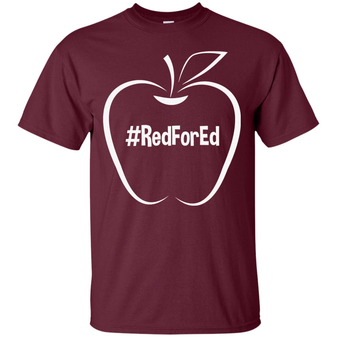 Teacher Shirt Hash Tag Redfored Protest Maroon