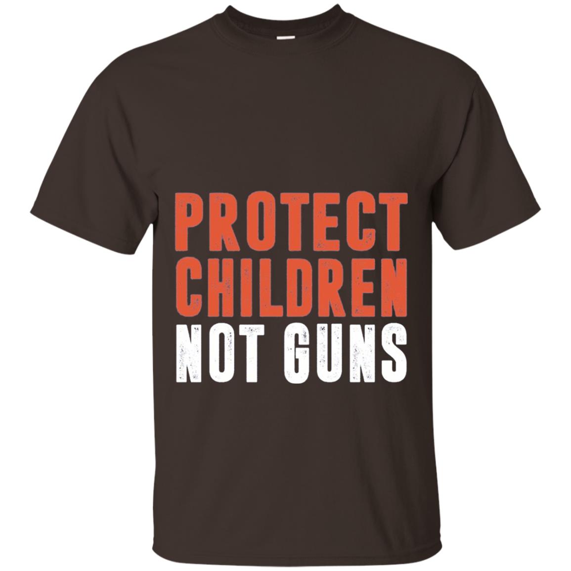 Protect Children Not Guns Anti Gun T-shirt Dark Chocolate