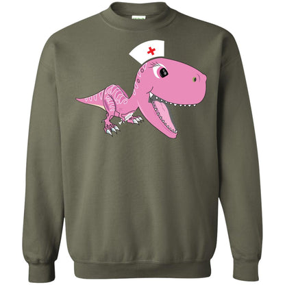 Dinosau-nurse Dinosaurus Nursing Shirt Military Green