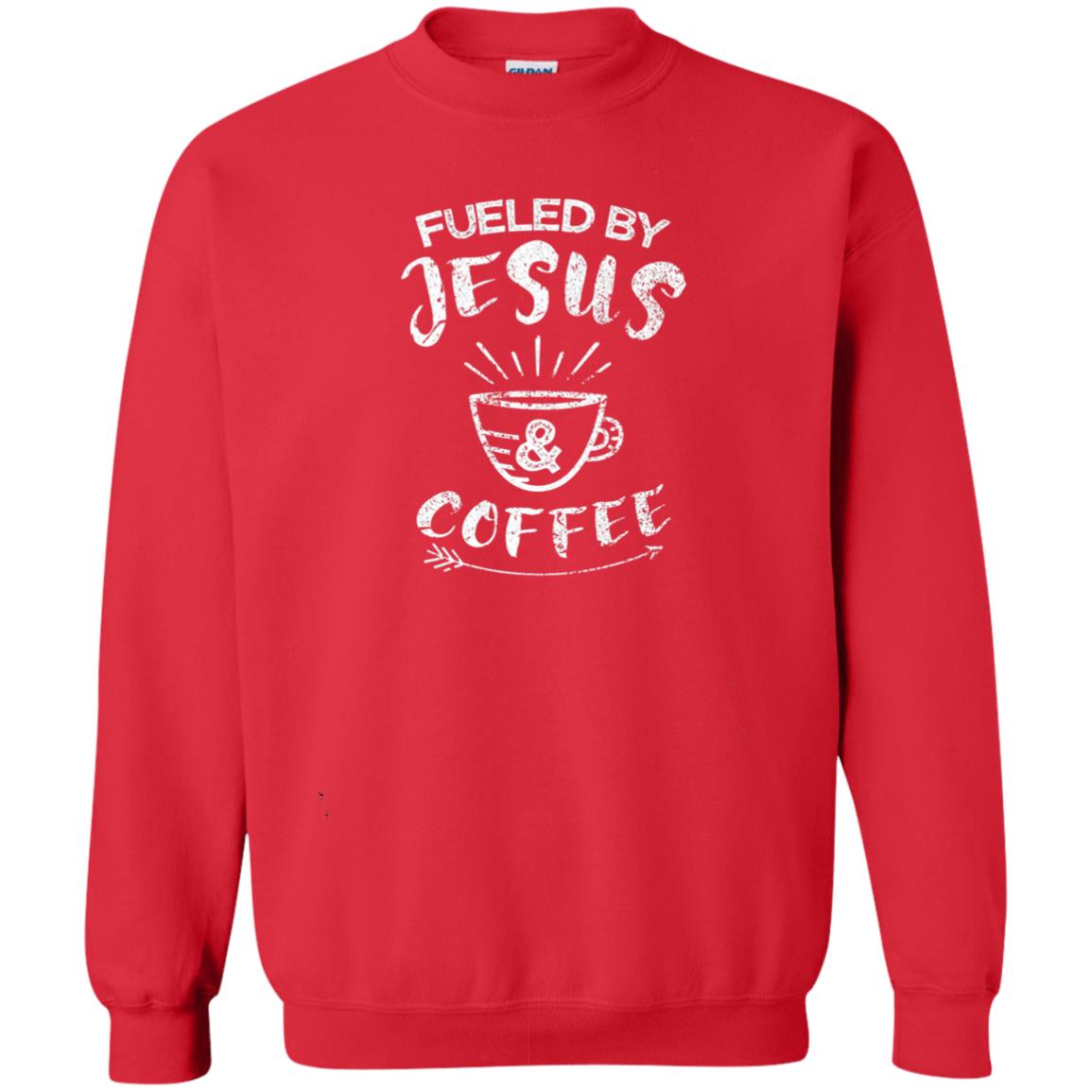 Fueled By Jesus And Coffee Coffee Lover T-shirt Red