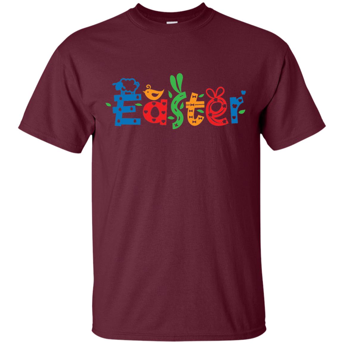 Happy Easter Day Shirt Maroon