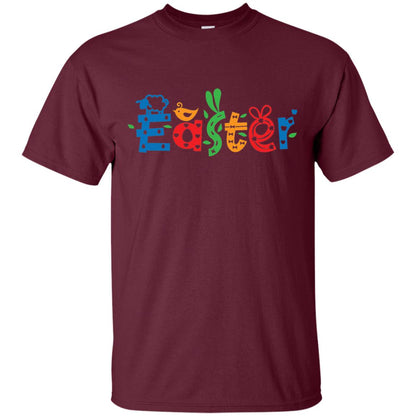 Happy Easter Day Shirt Maroon