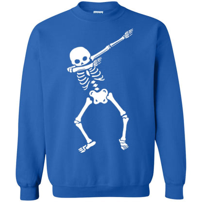 Funny Halloween T-shirt Dabbing Skeleton Royal