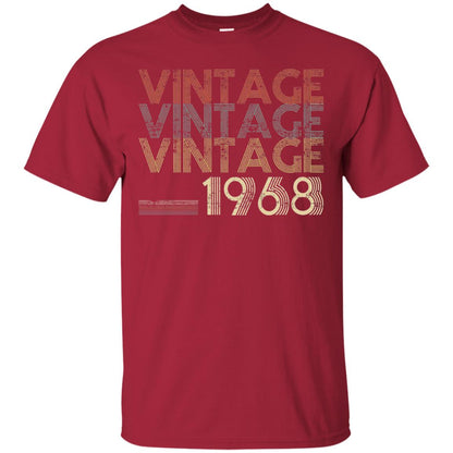 Retro Classic Vintage Born In 1968 50th Birthday T-shirt Cardinal