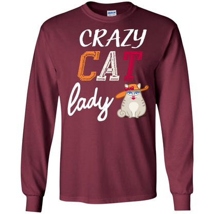 Crazy Cat Lady Chicken Shirt For Girls Womens Maroon