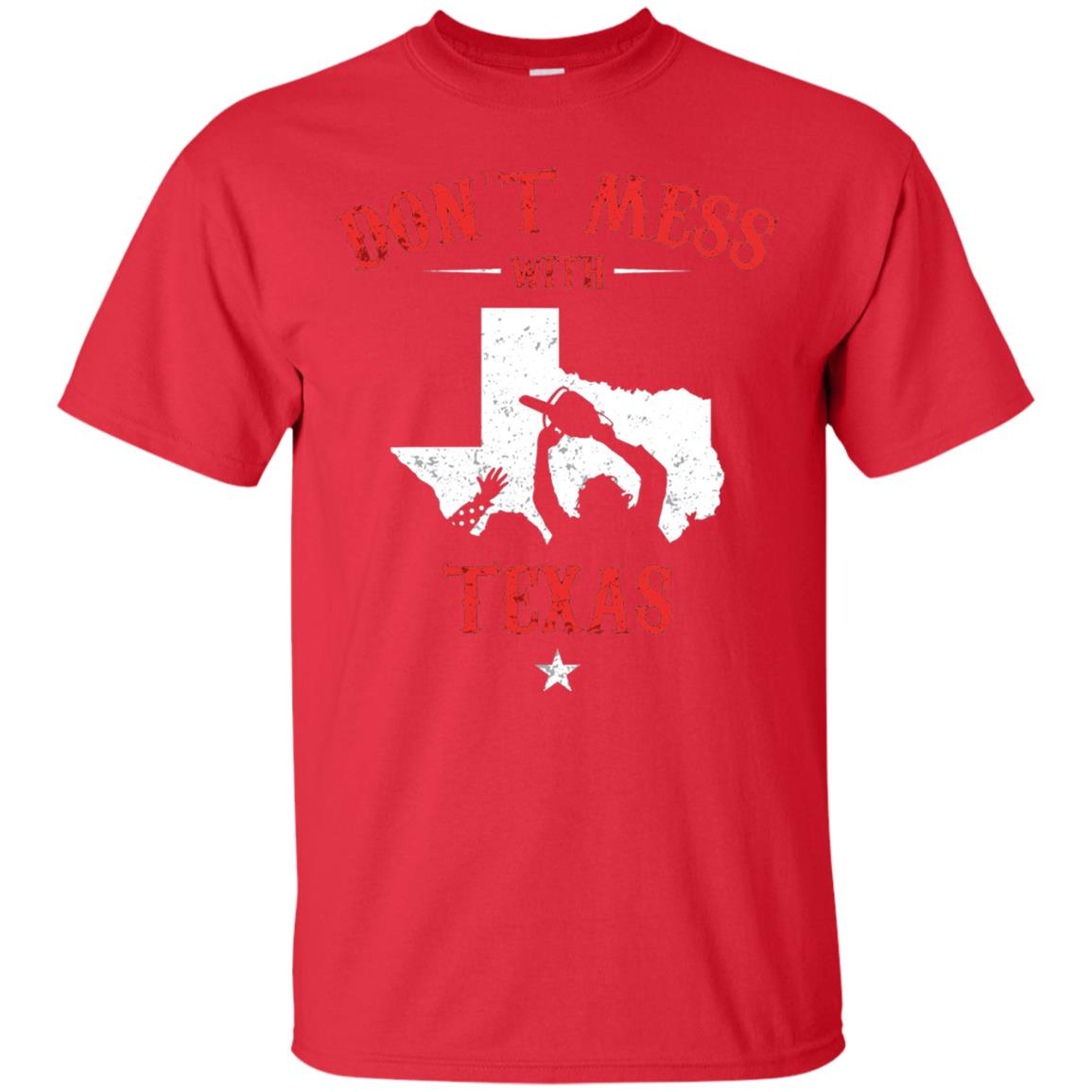 Don_t Mess With Texas Chainsaw T-shirt Red