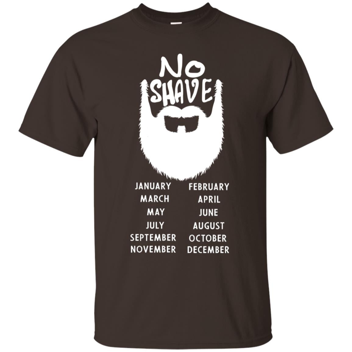 No Shave November Beard Shirt For Mens Dark Chocolate