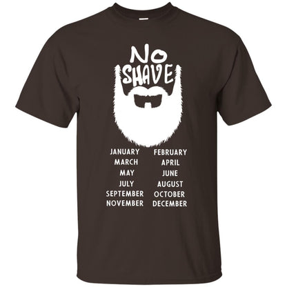 No Shave November Beard Shirt For Mens Dark Chocolate