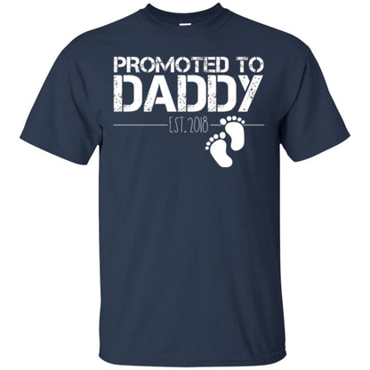 Daddy T-shirt Promoted To Daddy Est 2018 Navy